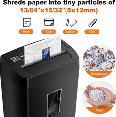 Paper Shredder, 10-Sheet Home Office Shredders, Micro Cut Home Use Paper Shre…