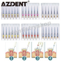 AZDENT Dental Engine Use Rotary Heat Activated Canal Root Endodontic Files 25mm