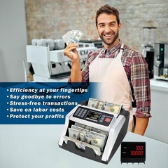 BillMaster BM6520 Money Counter Machine – Value Counting Cash Counter USD EUR CA