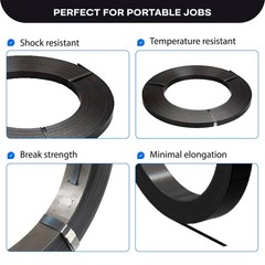 IDL Packaging 1/2″ x .020″ x 200′ Steel Strapping Coil 1/2W” x 200L’, Black