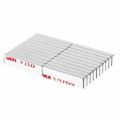 1 x 1/4 x 1/8 Inch Rare Earth Bar Magnets N42 with Adhesive (20 Pack)