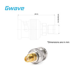 BNC Male to SMA Female Straight Adapter | DC to 4GHz