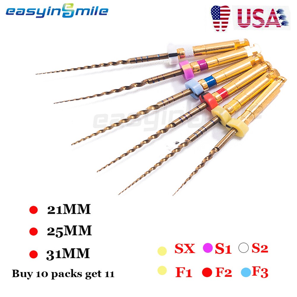 Easyinsmile Dental Endodontic Rotary Files X-Pro Gold Taper NITI Endo Files SX F