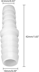 5 Pcs Plastic Hose Barb Reducer Fitting, 3/8″ to 5/16″ Hose Barb Union Adapter C