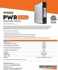 NEW Generac BJ-DCB05ZKBG PWRcell 3.0kWh DCB Series Panasonic Battery G0080040