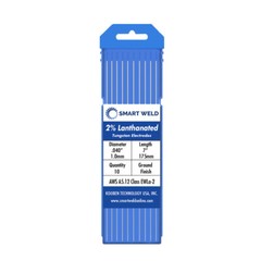 2% Lanthanated TIG Welding Tungsten Electrodes .040″ Blue EWLa-2 WL20 10 pack