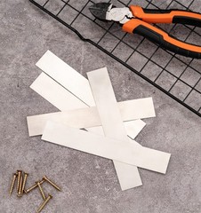 12 PCS 6″Lx1″W 304 Stainless Steel Strip Shims 0.002″ 0.004″ 0.008″ Thickness