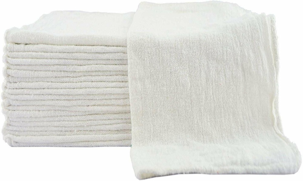 1000 New Industrial Shop Rags Cleaning Towels White Large 12×14 Towel B-Grade