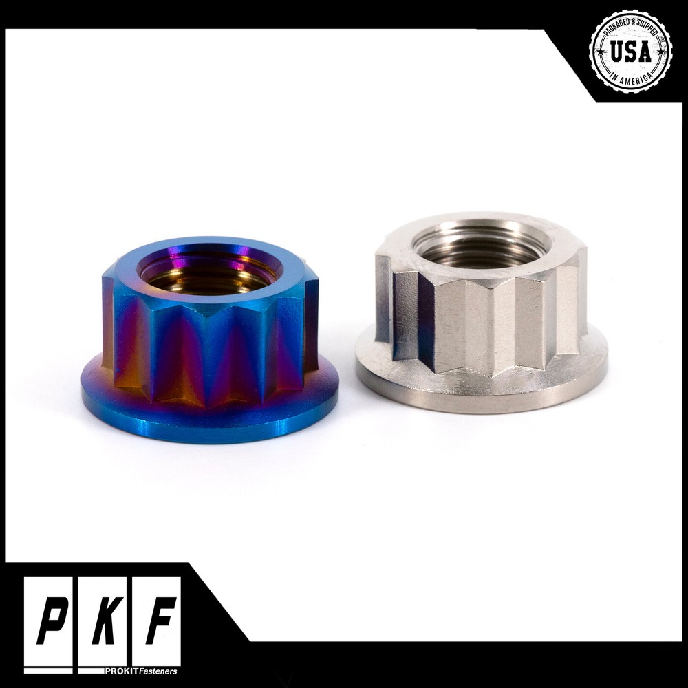 Titanium 12-Point Nuts 10 Pack -Select Size