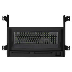 Under Desk Keyboard Tray, 21″ Wx15″D Sturdy Key Board Tray Under Desk Slide