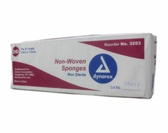 Dynarex 3253 Non-Woven Cotton Sponges – 200CT