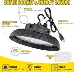 4Pack 300W UFO LED High Bay Light Shop Lights Industrial Factory Warehouse Lamps