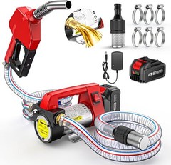 TaskStar 12GPM Cordless Fuel Transfer Pump Self-Priming Diesel Kerosene Pump Kit