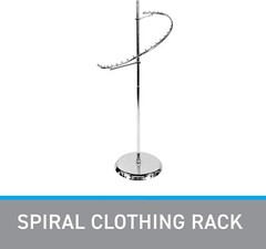Spiral Clothing Rack Chrome 29 Ball Garment Retail Display Store Fixture 63″ H