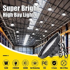 4Pack 300W UFO LED High Bay Light Shop Lights Industrial Factory Warehouse Lamps