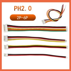 PH 2.0mm 2/3/4/5/6 Pin Male Connector Plug Wires Cable Length 100mm 200mm 300mm