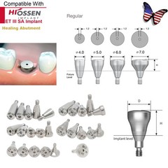 US 5P/k Dental Healing Abutment & Closure Cap Fit Nobel Straumann Hiossen Osstem