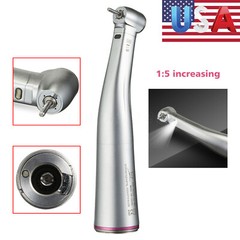 YBB Dental 1:5 Increasing Contra Angle Optic LED Handpiece Fit Electric Motor