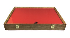 Oak Wood Display Case 18 x 24 x 3 for Arrowheads Knives Collectibles & More