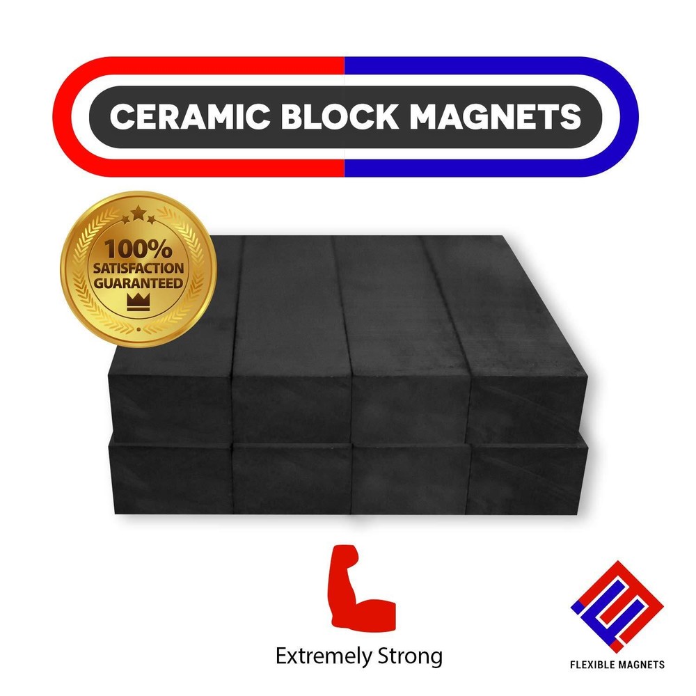 Heavy Duty Strong Bar Magnets – Ferrite Blocks Ceramic Rectangular Square Magnet