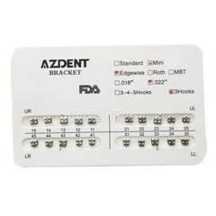 AZDENT Dental Orthodontic Brackets Brace Mini Standard Edgewise Roth MBT 018 022