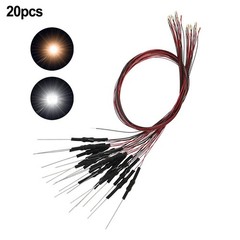 20PCS 12V Pre-Wired For SMD LED Diode 0603 MicroMini LEDS Warm White Light