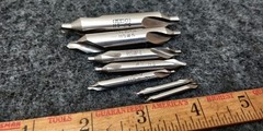 KEO 7 PC COMBINED DRILL & COUNTERSINK SET CENTER DRILL #0, 1, 2, 3, 4, 5, 6