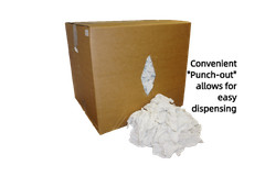 1000 New Industrial Shop Rags Cleaning Towels White Large 12×14 Towel B-Grade