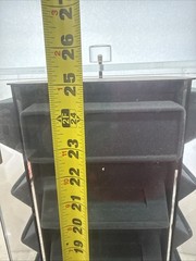 Countertop Acrylic 20 Watch Display Case Manual Spinning Locking Showcase
