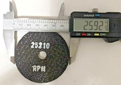 2-1/2″ x 1/8″ x 3/8″ CUT OFF WHEEL 2.5″ 36 GRIT TYPE 1 [25,000rpm] (QTY:5) NOS