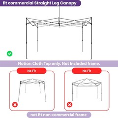 Tradesparker 10X10 Commercial Pop Up Canopy Replacement Top-Windproof