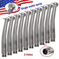 10x Dental High Speed Handpiece Ceramic Cartridage Push 2 Holes Single Spray