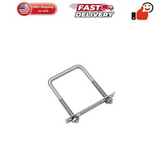2 Sets 304 Stainless Steel Square U-Bolts 1.65″42mm Inner Width, 2.56″65mm Le…