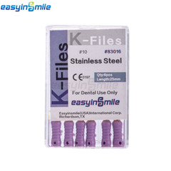 Endodontic Hand files Dental Stainless Steel Endo Root canal K files #45-80 25MM