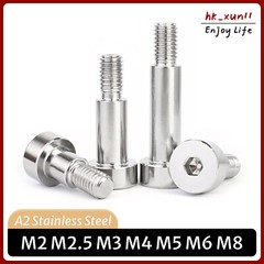 Shoulder Bolt Screws Stainless Steel M2 M2.5 M3 M4 M5 M6 M8 – Allen Socket Head