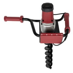 200rpm Powerful Electric Corded Digger Post Hole Auger 2 Drill Bit 1500W 1.6HP