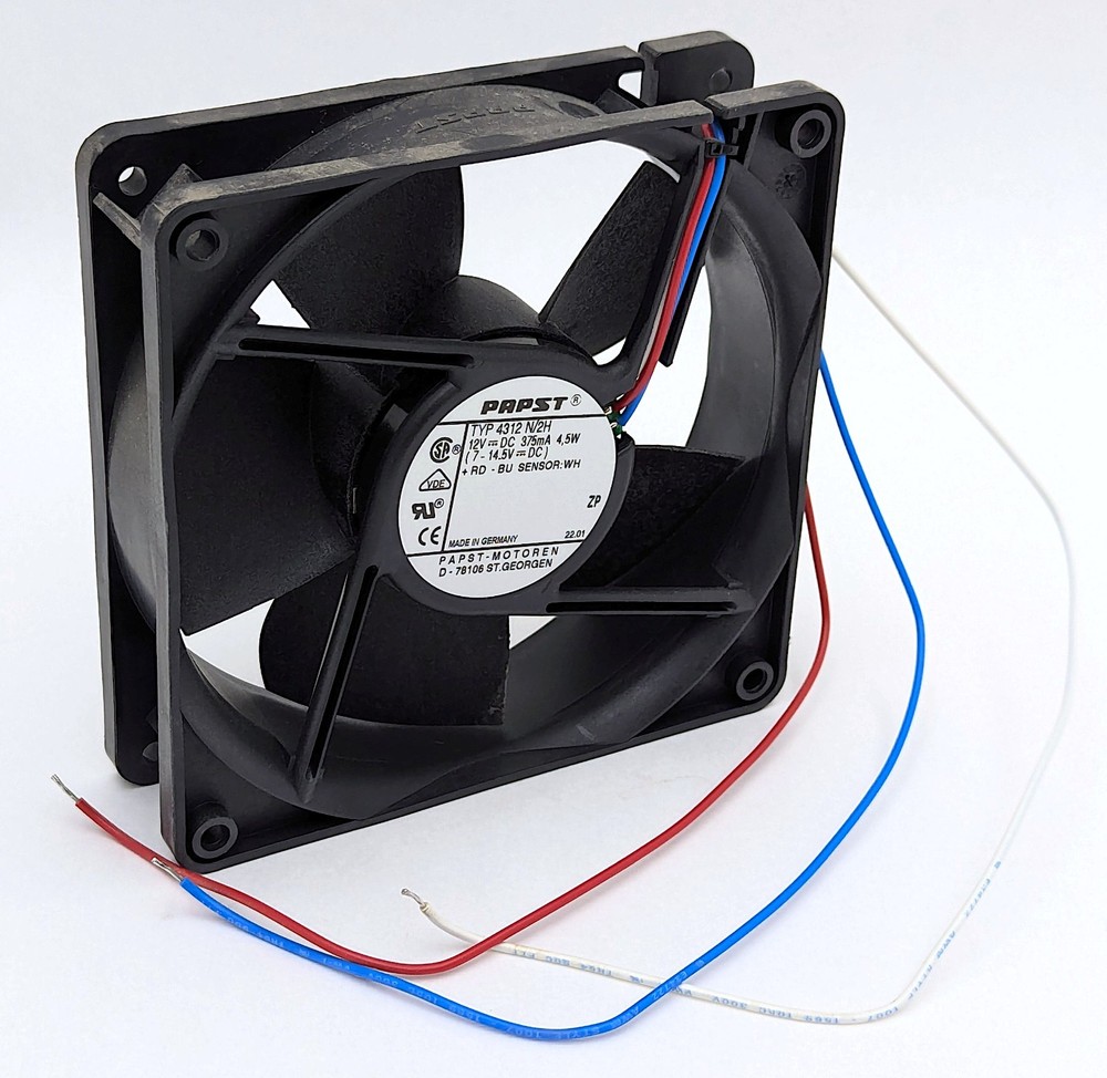 NEW ebm Papst TYP 4312 N/2H DC Axial Cooling Box Fan 12V 4.5W 119mm 120mm 3-Wire