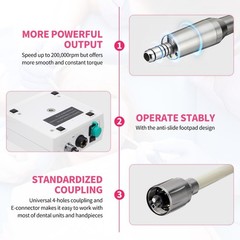 NSK Style Dental Brushless LED Micro Motor /1:5 Increasing LED Contra Angle USA