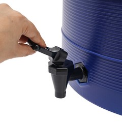 Insulated Beverage Dispenser 25L/6.6Gal Blue Stainless Steel with Faucet