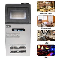 ZOKOP 110lbs Built-in Commercial Ice Maker Cube Machine 24LBS Large Capacity New