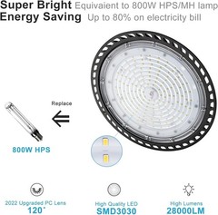 Lightdot Upgraded 200W 6-Pack High Bay LED Shop Light 30000lm (Eqv.800W MH/HPS)