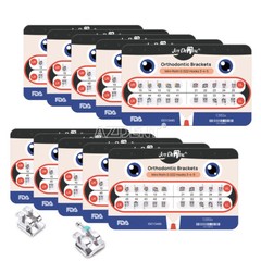 10 pack Dental Orthodontic Brackets Braces Metal Mini Roth Slot 022 Hook 345