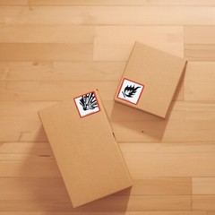 GHS Pictogram Labels Flame | 2 x 2″ Inch Square | 500 Pack
