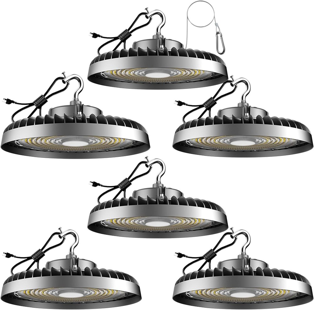 Lightdot Upgraded 200W 6-Pack High Bay LED Shop Light 30000lm (Eqv.800W MH/HPS)