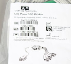 GE Healthcare Marquette One Piece ECG Cable – 11-Pin, 5-Lead, Grabber End, AHA