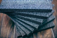12 pack 1″ x 12″ x 12″ Black Polyethylene foam 1.7pcf *FREE SHIPPING