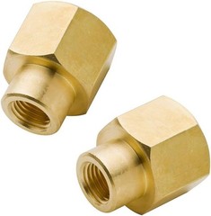 Brass 3/8 Inch NPT Female to 1/4 Inch NPT Female Reducing Coupling Pipe Fitting