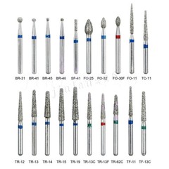 50 pcs Dental Diamond Ball Round burs Medium FG 1.6mm for High Speed Handpiece