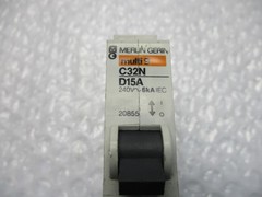 MERLIN GERIN C32ND5A BREAKER 15A 1POLE NSNP
