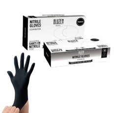 Disposable Nitrile Gloves Industrial / Medical Black Latex & Powder Free BluZen